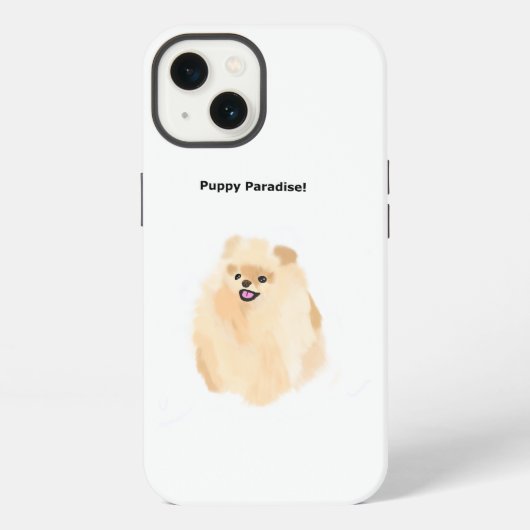 子犬のパラダイスIPhoneケース iPhoneケース (裏面)