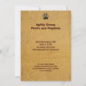 子犬のパーティー犬のイベントカスタムなペット写真 招待状 (裏面)