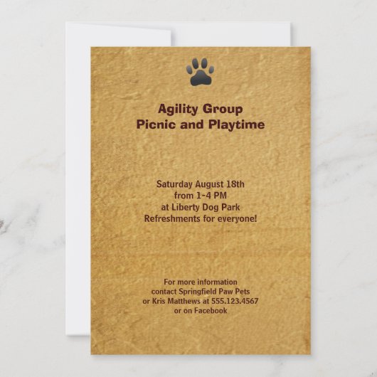 子犬のパーティー犬のイベントカスタムなペット写真 招待状 (裏面)