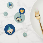 子犬のパーティー、青と緑 コンフェッティ (グループ)