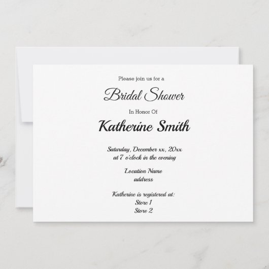 子犬のブライダルシャワー招待状 招待状 (裏面)