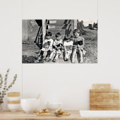 子犬のプリント ポスター (キッチン)