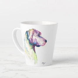 子犬のプロファイル カフェラテマグ