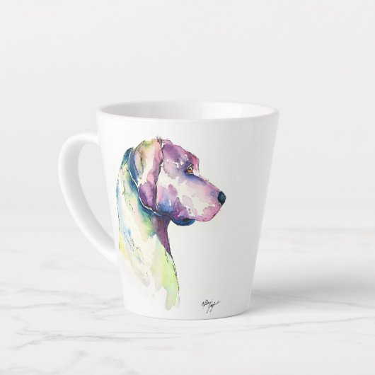 子犬のプロファイル カフェラテマグ (左アングル)