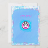 子犬のプールパーティー 招待状 (裏面)