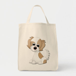 子犬のベクトルイラストレーション トートバッグ