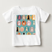 子犬のベビーtシャツ ベビーTシャツ (正面)