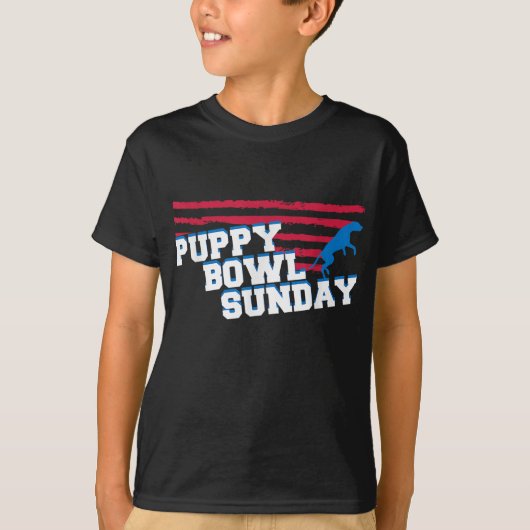 子犬のボウル日曜日かわいい犬の恋人ギフト Tシャツ (正面)