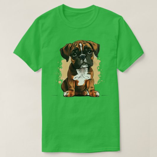 子犬のボクサー4 Tシャツ (デザイン正面)