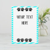 子犬のポープリントとカスタム文字 カード (スタンド正面)