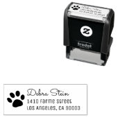 子犬のポー&名前、シンプル&澄ん セルフインキングスタンプ (インサイチュ)