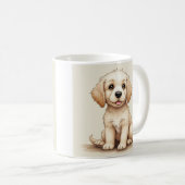 子犬のマグ コーヒーマグカップ (正面右)