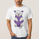 子犬のマルタのしょいこのTシャツの人 Tシャツ (正面)