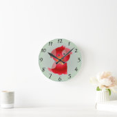 子犬のラブクロック ラウンド壁時計 (ホーム)