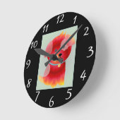 子犬のラブクロック ラウンド壁時計 (傾斜)