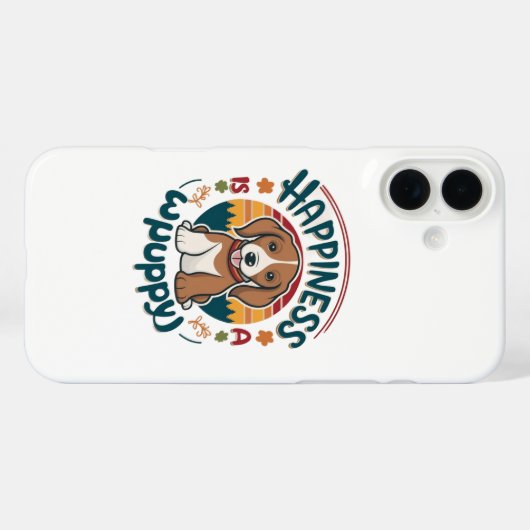 子犬のラブケース Case-Mate iPhoneケース (裏面 (横))