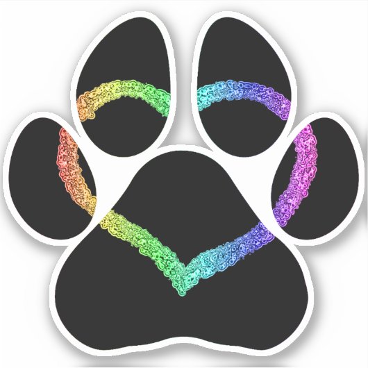 子犬のラブブラック シール (正面)