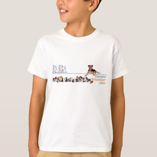 子犬のロゴの商品 Tシャツ (正面)