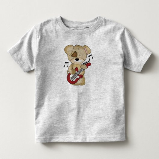 子犬のロックシャツ トドラーTシャツ (正面)