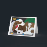 子犬の休日カード シーズンカード<br><div class="desc">クリスマス、ハヌカー（ユダヤ教の祭り）および子犬を祝うカード。</div>