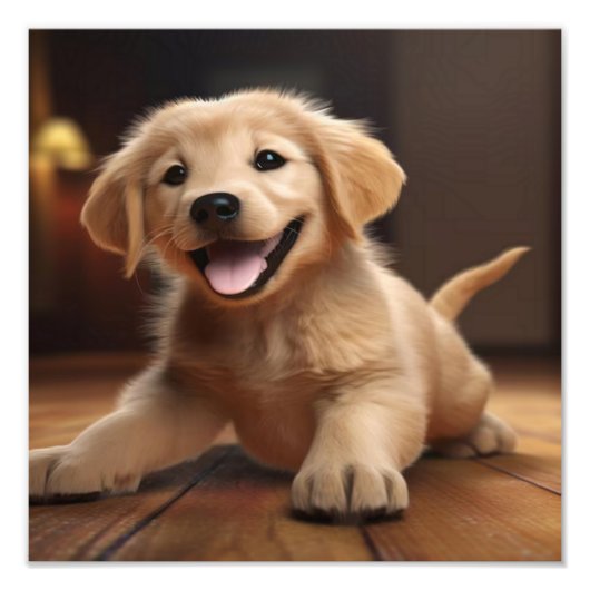 子犬の保育園＆子供部屋のプリント フォトプリント            (正面)