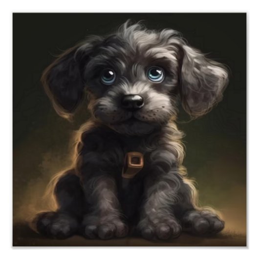 子犬の保育園＆子供部屋のプリント フォトプリント            (正面)