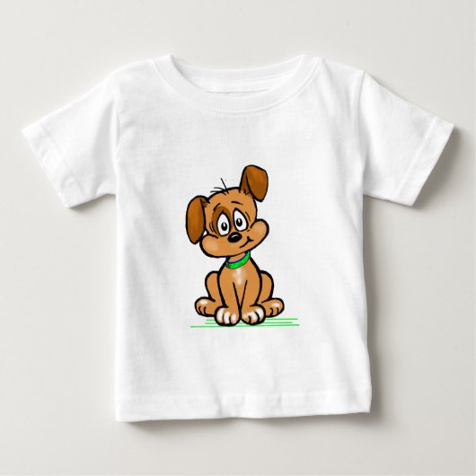 子犬の傾斜 ベビーTシャツ (正面)