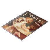 子犬の入浴 ヴィンテージ アンティーク ノートブック (左側)