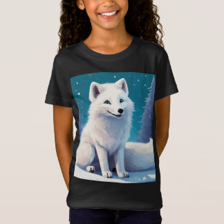 子犬の写真を持つ少女 Tシャツ