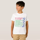子犬の写真を撮る方法 Tシャツ (正面フル)