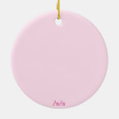 子犬の初めてのクリスマスかわいい犬の黒と茶色 セラミックオーナメント (裏面)