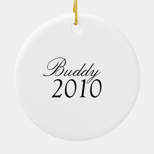 子犬の初めてのクリスマスの記念品のオーナメント セラミックオーナメント (裏面)