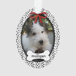 子犬の初めてのクリスマスまたは記念 オーナメント