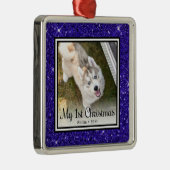 子犬の初めてのクリスマスフォト メタルオーナメント (右)