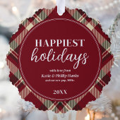 子犬の初めてのクリスマス両面写真 オーナメントカード