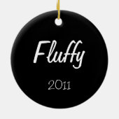 子犬の初めてのクリスマス(ゴールデン・リトリーバー) セラミックオーナメント (裏面)