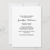 子犬の卒業パーソナライズされたパーティー 招待状 (裏面)