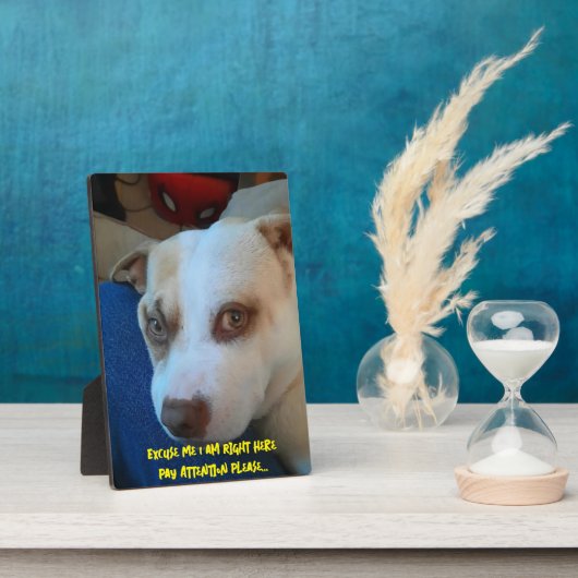 子犬の台座標識 フォトプラーク (側面)