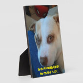 子犬の台座標識 フォトプラーク (側面)