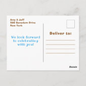 子犬の城ブルーバースデーパーティーはがき ポストカード (裏面)