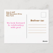 子犬の城 ピンクの誕生日パーティーのポストカード ポストカード (裏面)