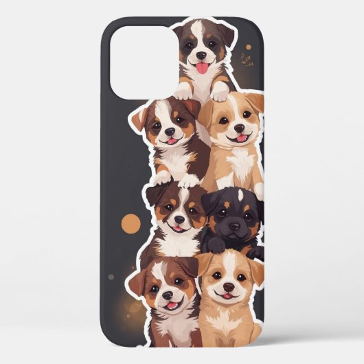 子犬の塔 – かわいい&健康なペットアート Case-Mate iPhoneケース (裏面)