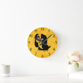 子犬の壁時計 ラウンド壁時計 (ホーム)