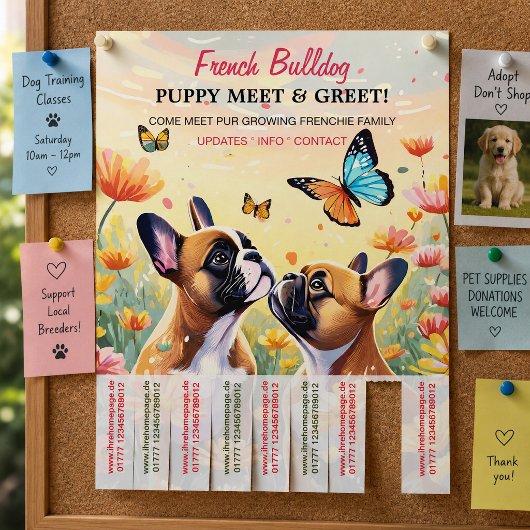 子犬の対面&挨拶フライヤー チラシ