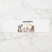 子犬の少年誕生日ウォーターボトルラベル ペットボトルラベル (シングルラベル)