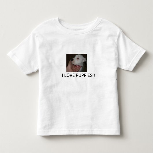子犬の幼児のTシャツ トドラーTシャツ (正面)