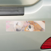 子犬の幼児02 バンパーステッカー (車上)