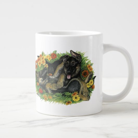 子犬の庭 ジャンボコーヒーマグカップ (右)