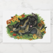 子犬の庭 フードラベル (シングルラベル)