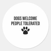 子犬の引用文、犬のことわざ、犬の短い引用文 ラウンドシール (正面)